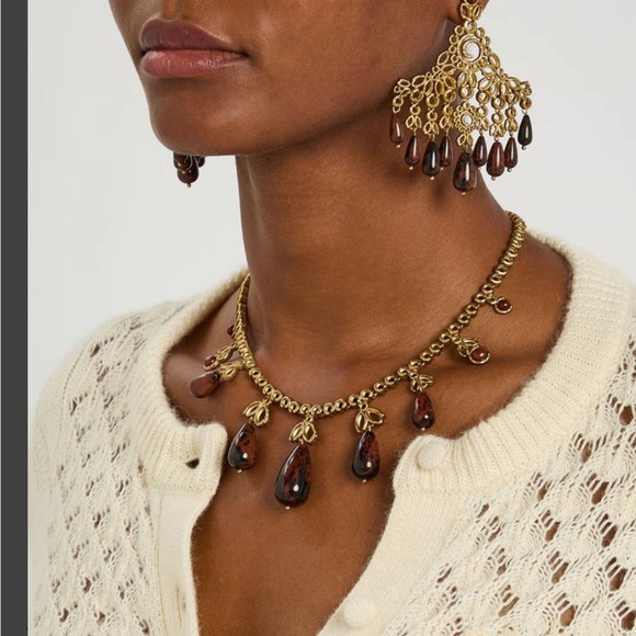 New $550 Zimmermann 14kt. Gold-plated Charm Necklace